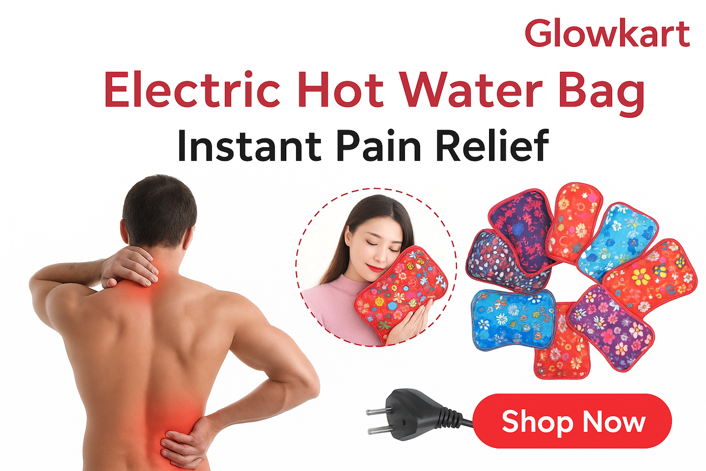 Electric Rechargeable Heating Hot Water Bag Portable